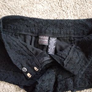 Tracy Evans black lace shorts size 7